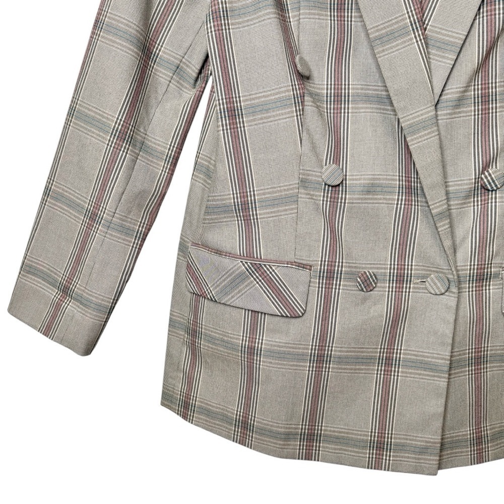 Cabi Sleuth Structured Plaid #5470 Women’s Double Breasted Longline Blazer Sz 10 - Picture 8 of 15